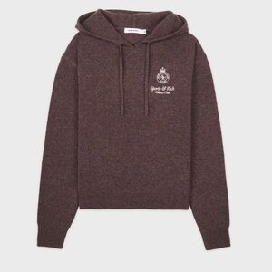 Sporty & rich brown cashmere hoodie